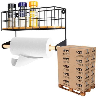 Towel Holder with Shelf Metal Black (pallet of 240 pcs)