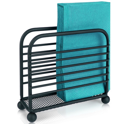 Napkin Holder Metal Black 11.5x10 cm