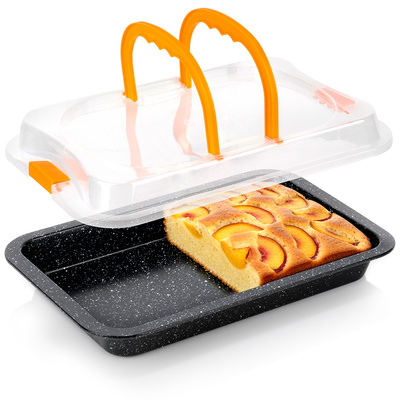 Baking Tin Granite with Lid 36x23x4.5 cm