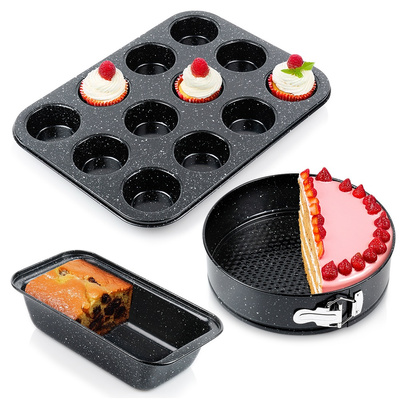 Zestaw form do pieczenia forma do chleba muffinek tortownica 3 szt.