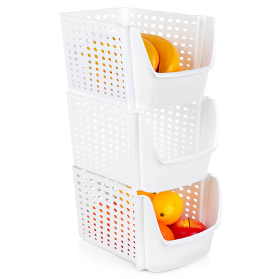 Vegetable Storage Container White 29x21x16 cm