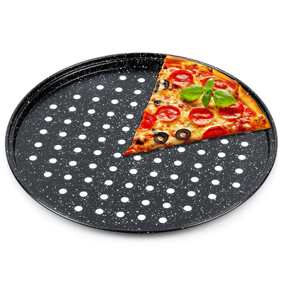 Pizza Tray Granite Perforated 28 cm