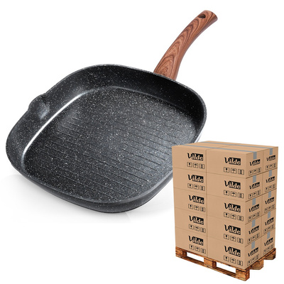 Patelnia do grillowania granitowa kwadratowa BLACK&WOOD 28x28 cm (paleta 240 szt.)
