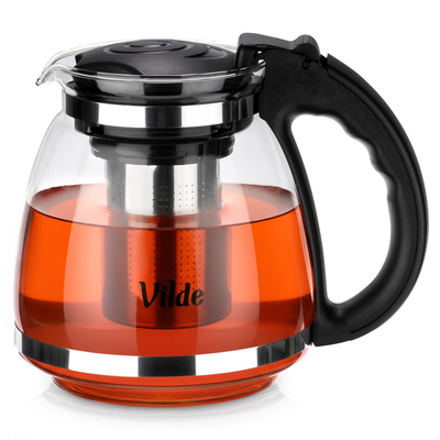 Teapot with Infuser Glass Heat-Resistant 1.5 l