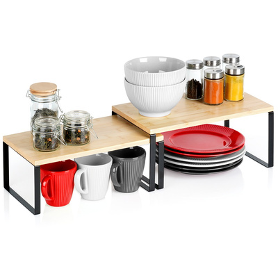 Kitchen Shelf Wooden 33.5x19.5x16 cm / 33.5x18.5x13.5 cm 2 pcs