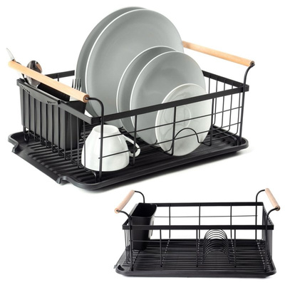 Dish Drainer Rack Black 42,529,5x19 cm