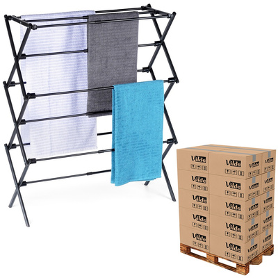 Drying Rack Metal Black Vertical Extendable 47-78x94 cm (pallet of 180 pcs)