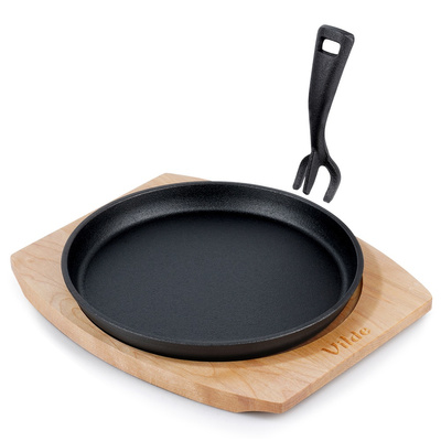 Frying Pan for Serving Cast Iron with Board CAST LINE 22 cm