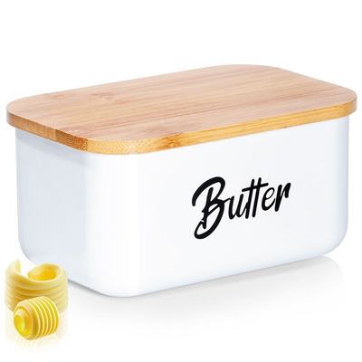 Butter Dish Steel White