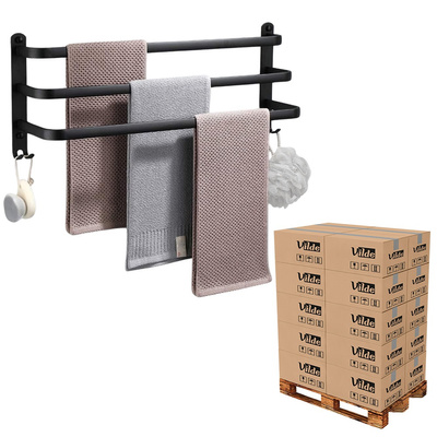 Towel Rail Aluminum Black 60 cm (pallet of 60 pcs)