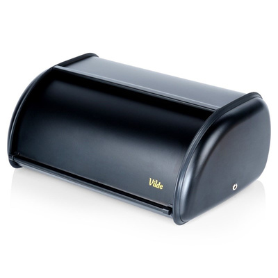 Bread Bin Steel Black 36x23x14,5 cm