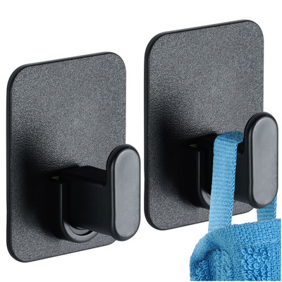 Adhesive Hook Black 5x6.5 cm 2 pcs