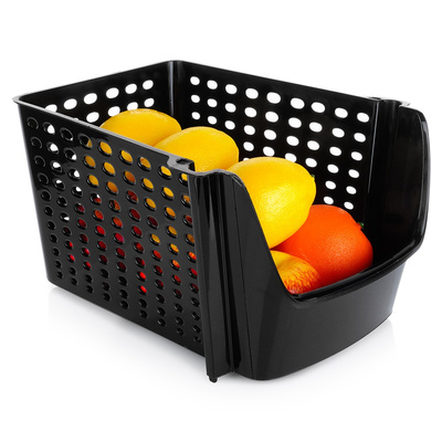 Vegetable Storage Container Black 29x21x16 cm