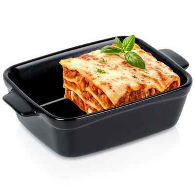 Casserole Dish Ceramic Black 350 ml