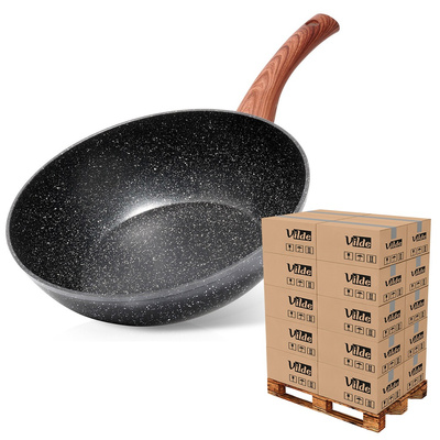 Patelnia wok granitowa BLACK&WOOD 28 cm (paleta 320 szt.)