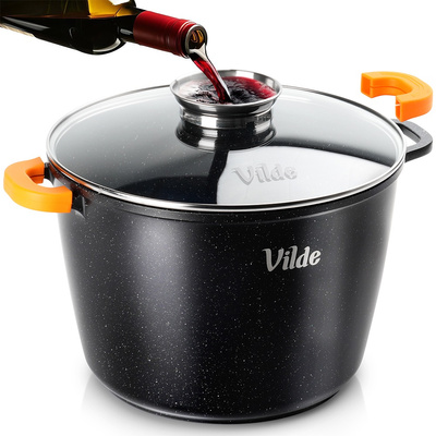 Pot Granite with Glass Lid 28 cm, 9.7 l