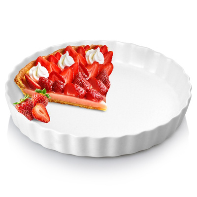 Tart Tin Ceramic White 24.5 cm