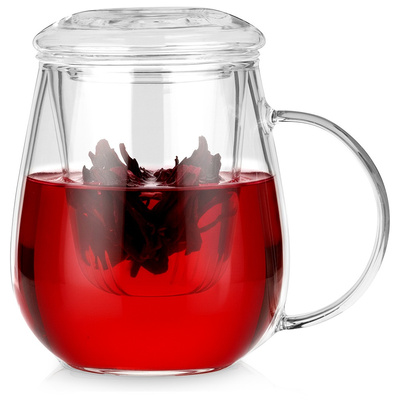Cup with Infuser and Cover Glass 530 ml