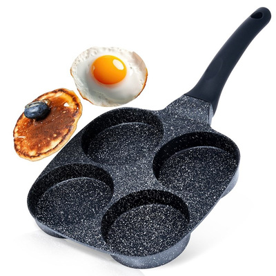 Egg Pan Granite 4 Holes BLACK LINE 19 cm