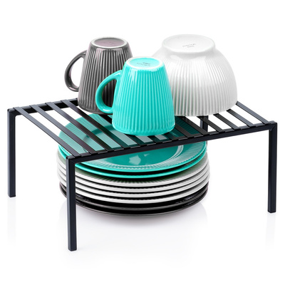 Półka kuchenna metalowa czarna 33x21x14 cm