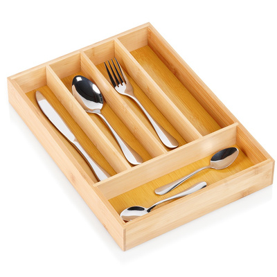 Cutlery Drawer Organiser Bamboo 25x35 cm