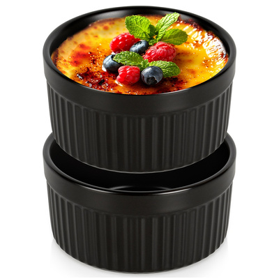Ramekins Porcelain Black 260 ml 2 pcs