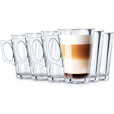 Glasses for Latte Coffee 255 ml 6 pcs