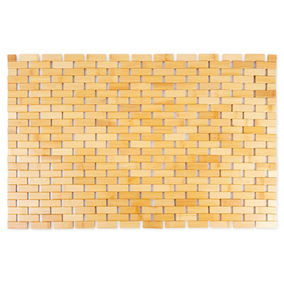 Non-Slip Bathroom Mat Bamboo 80x50 cm