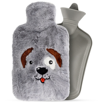 Hot Water Bottle in Case Gray Dog 1.8 l