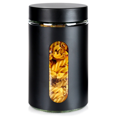 Dry Food Storage Container Glass Screw Top 1 l