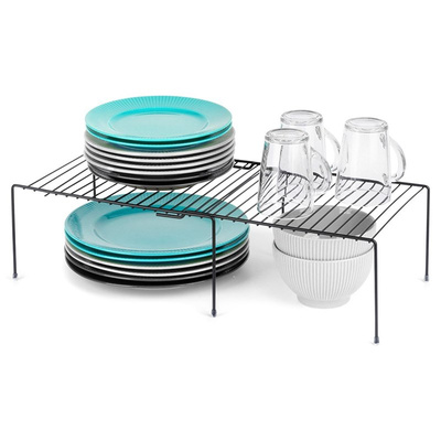 Kitchen Shelf Metal Black Sliding 34,5-48 cm