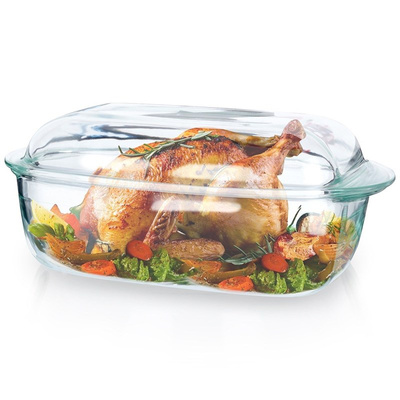 Casserole Dish with Lid Glass 3+1.5 l