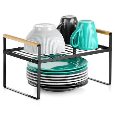 Kitchen Shelf Metal Black 33x21x19.5 cm