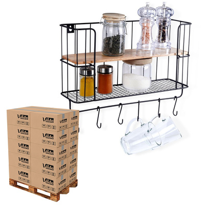 Półka kuchenna metalowa z wieszakami 41x12x25,5 cm (paleta 96 szt.)