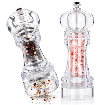 Pepper and Salt Grinder Acrylic 16 cm 2 pcs