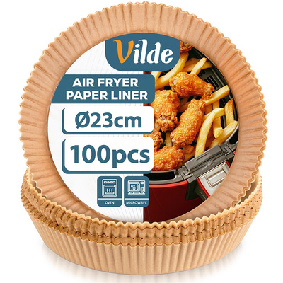 Wkład do frytkownicy beztłuszczowej Air Fryer papierowy okrągły 23 cm 100 szt.