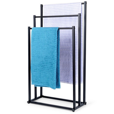 Towel Stand Metal Black