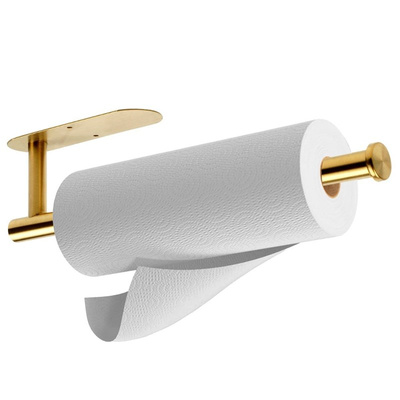 Paper Towel Holder Steel Golden