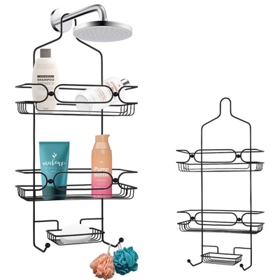 Shower Shelf Metal Black Hanging