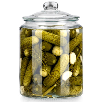 Container Glass with Lid and Gasket 6 l