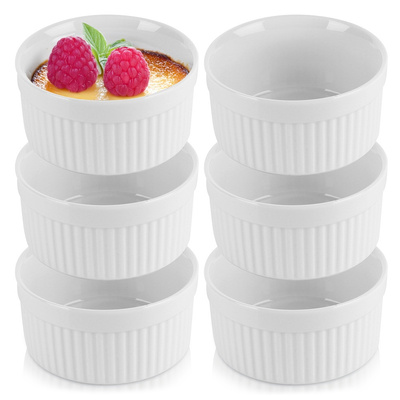 Ramekins Ceramic White 260 ml 6 pcs