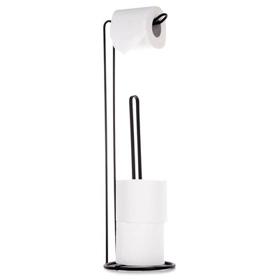 Toilet Paper Stand Metal Black 54 cm