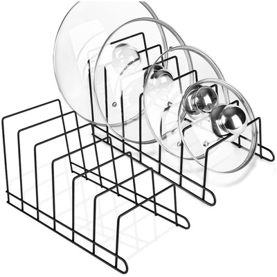 Lid Organiser Metal Black 2 pcs