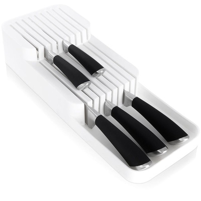 Knife Drawer Organiser White 39x14.5x7.5 cm