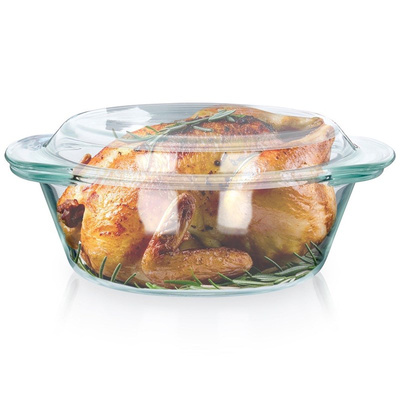 Casserole Dish with Lid Glass 1 l+270 ml