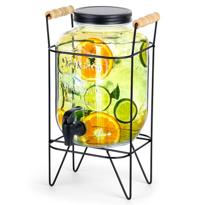 Dispenser with Tap and Stand Black 4.2 l