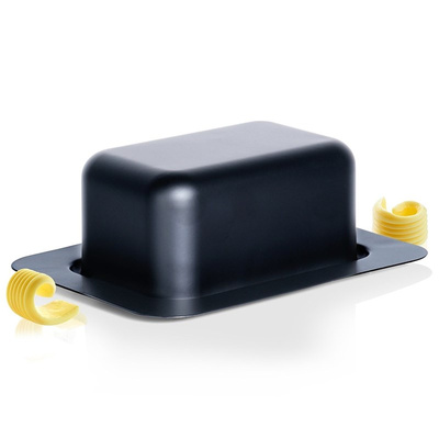 Butter Dish Steel Black