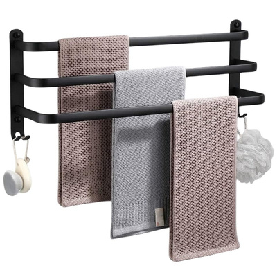 Towel Rail Aluminum Black 60 cm