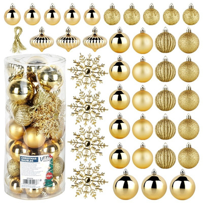 Christmas Baubles Unbreakable 4 / 5 / 6 / 10 cm 40 pcs