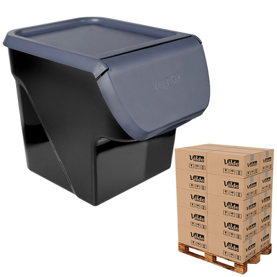 Pojemnik na warzywa i owoce z pokrywą antracytowy 13 l (paleta 216 szt.)